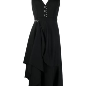 Alexander McQueen  V-neck wool mid-length dress