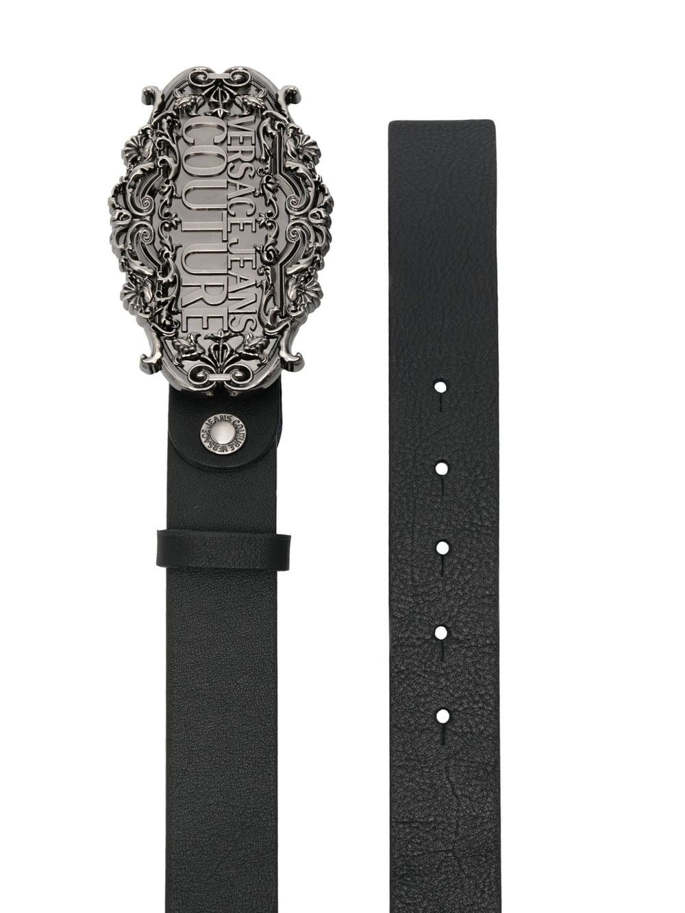 Versace logo-plaque leather belt - Image 2