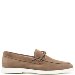 BOSS  front tie-fastening detail loafers
