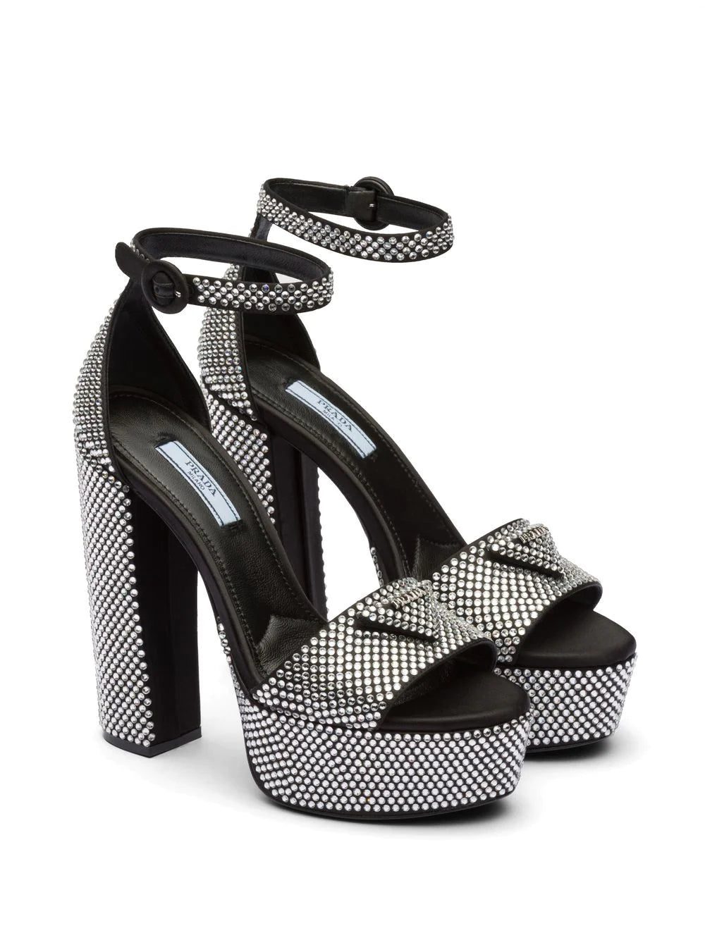 Prada 135mm crystal-studded platform sandals - Image 2