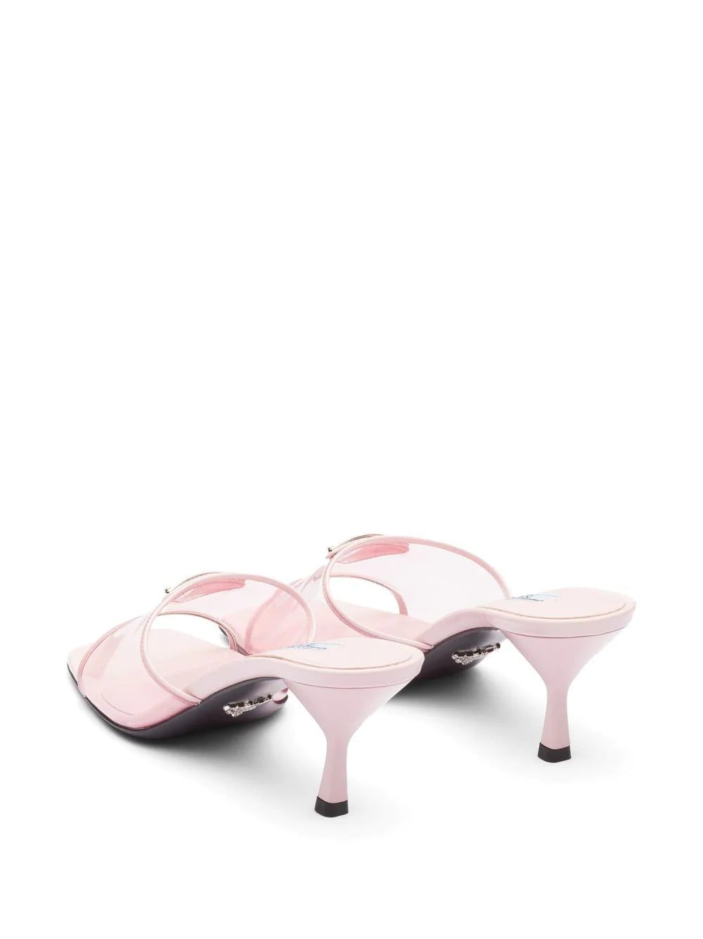 Prada logo plaque transparent sandals - Image 3