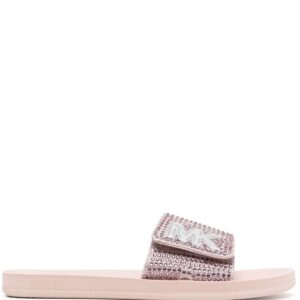 Michael Michael Kors  crystal-embellished logo sliders