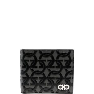 Ferragamo Gancini pattern bifold wallet
