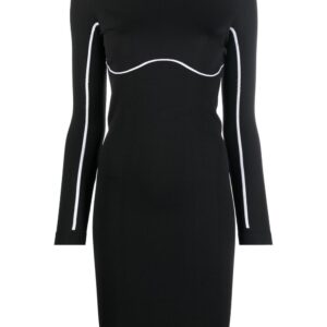 Off-White Stamp logo-print jersey dress