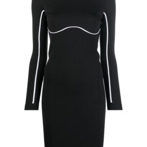 Off-White Stamp logo-print jersey dress