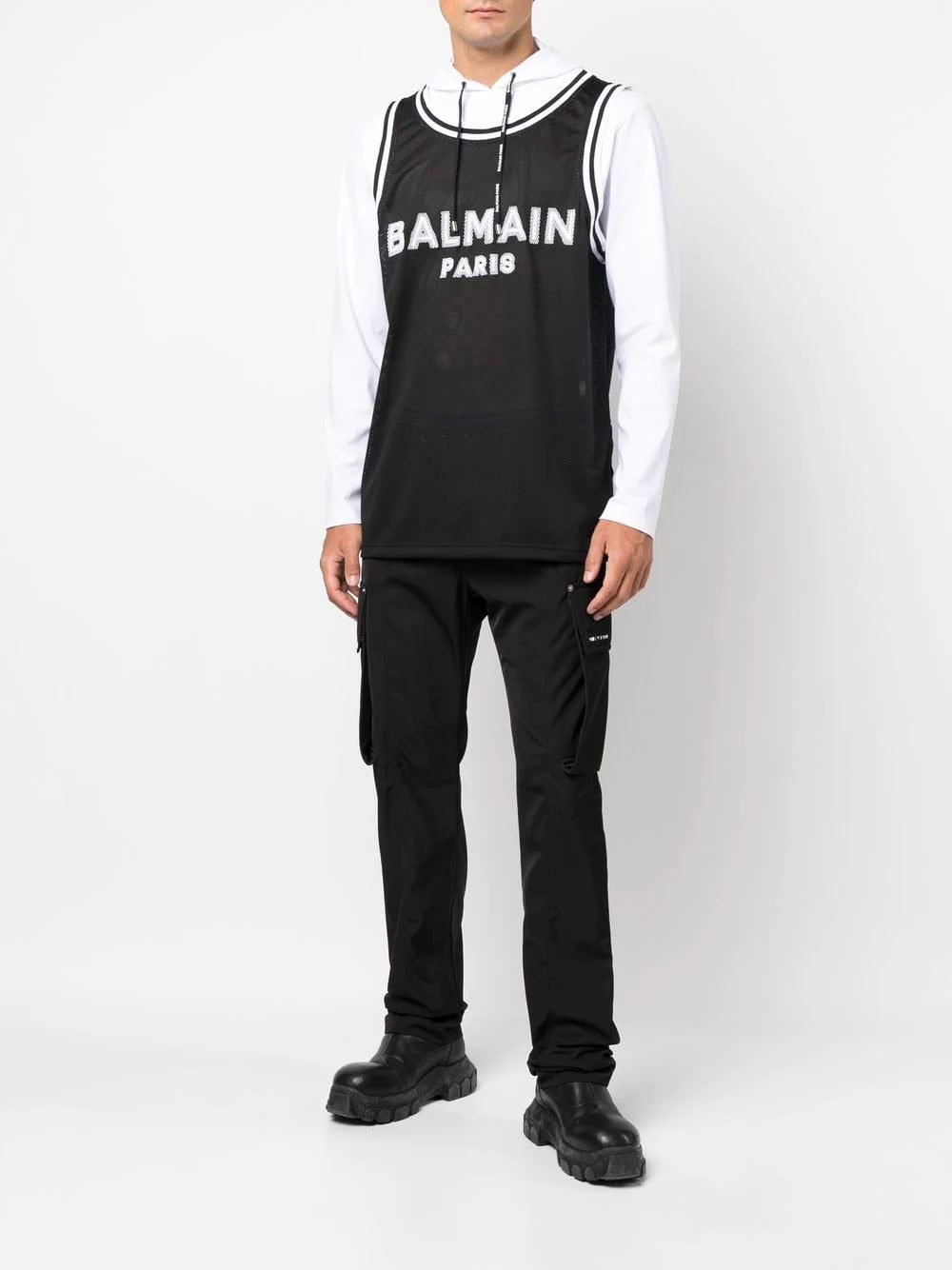 Balmain logo-print detail hoodie - Image 2