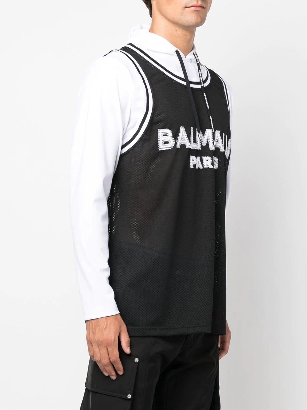 Balmain logo-print detail hoodie - Image 3