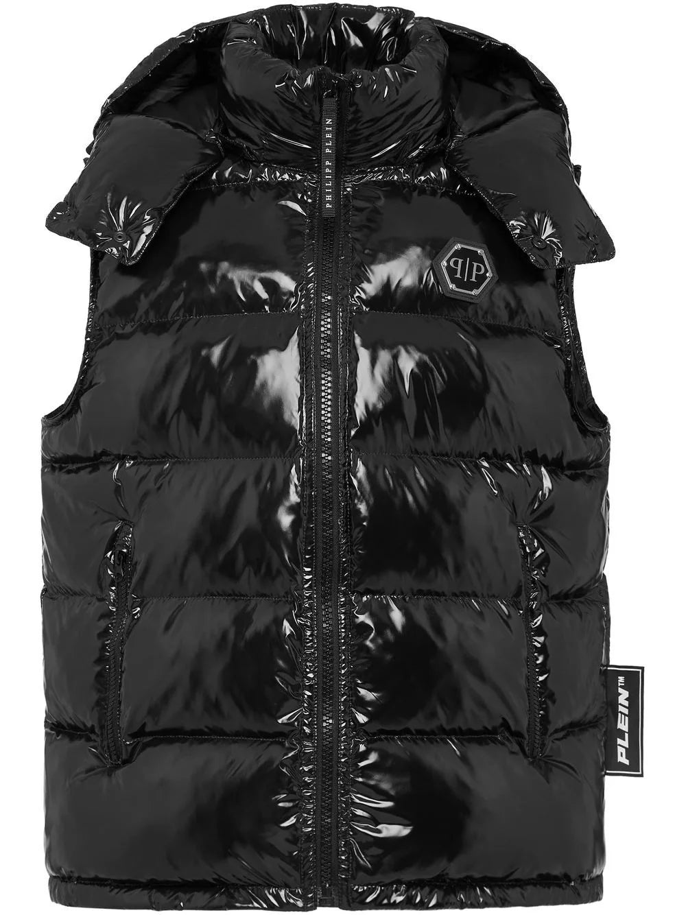 Philipp Plein logo-patch padded gilet