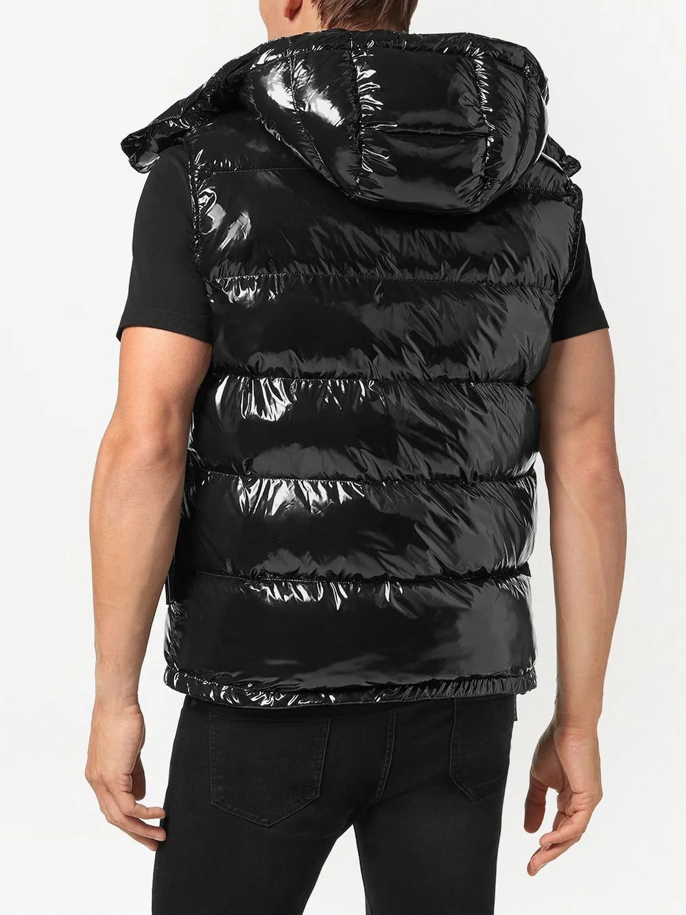 Philipp Plein logo-patch padded gilet - Image 4