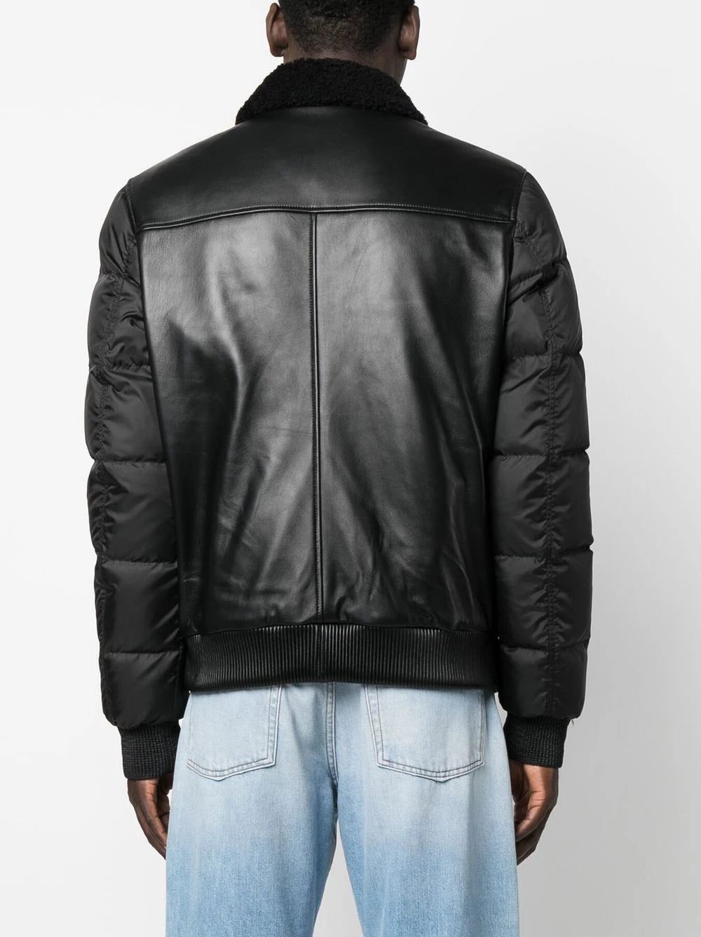 Philipp Plein logo-print padded leather jacket - Image 4