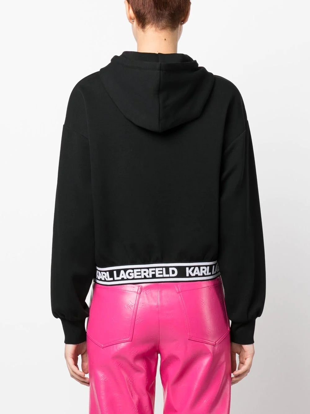 Karl Lagerfeld drawstring logo-underband hoodie - Image 4