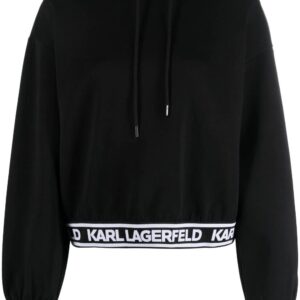 Karl Lagerfeld  drawstring logo-underband hoodie