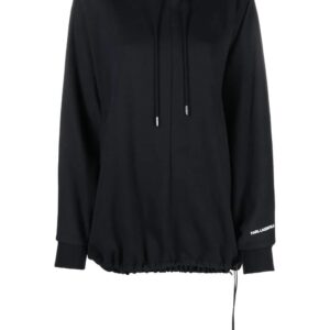 Karl Lagerfeld  embroidered-logo organic cotton hoodie