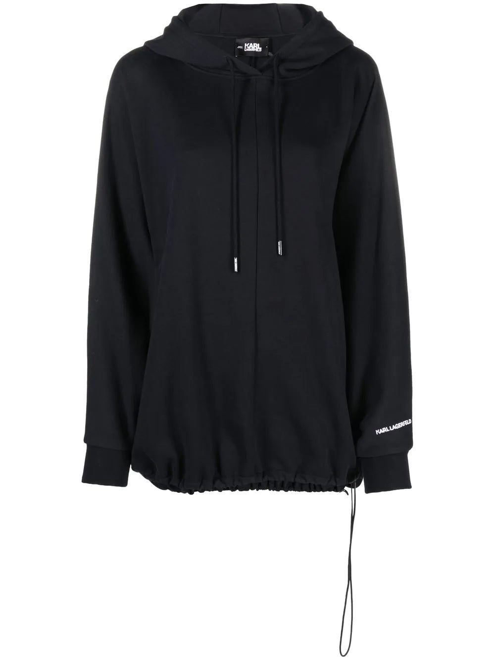 Karl Lagerfeld embroidered-logo organic cotton hoodie