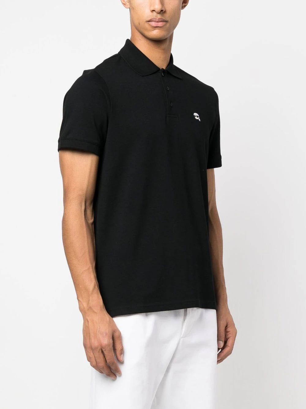 Karl Lagerfeld Ikonik Patch organic-cotton polo shirt - Image 3