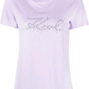 Karl Lagerfeld  rhinestone-logo organic cotton T-shirt