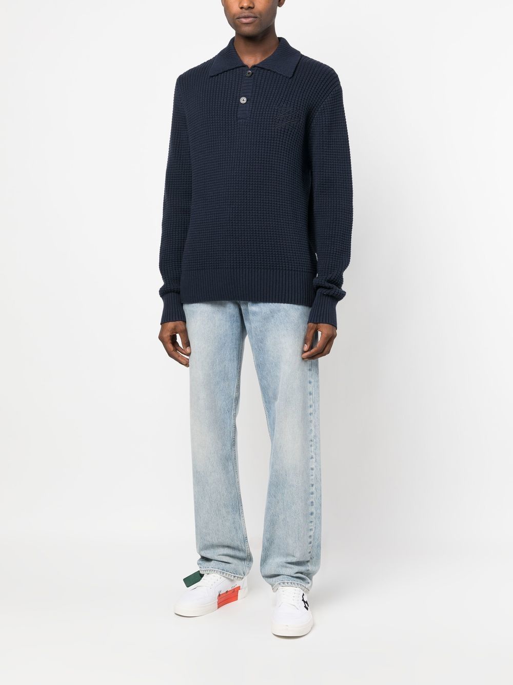 Karl Lagerfeld button-front long-sleeved polo shirt - Image 2