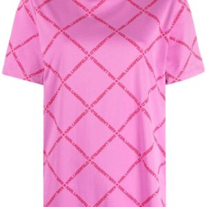 Karl Lagerfeld  diamond logo-print T-shirt
