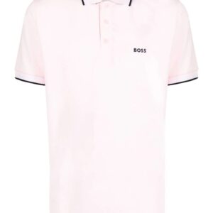 BOSS  logo-embroidered polo shirt