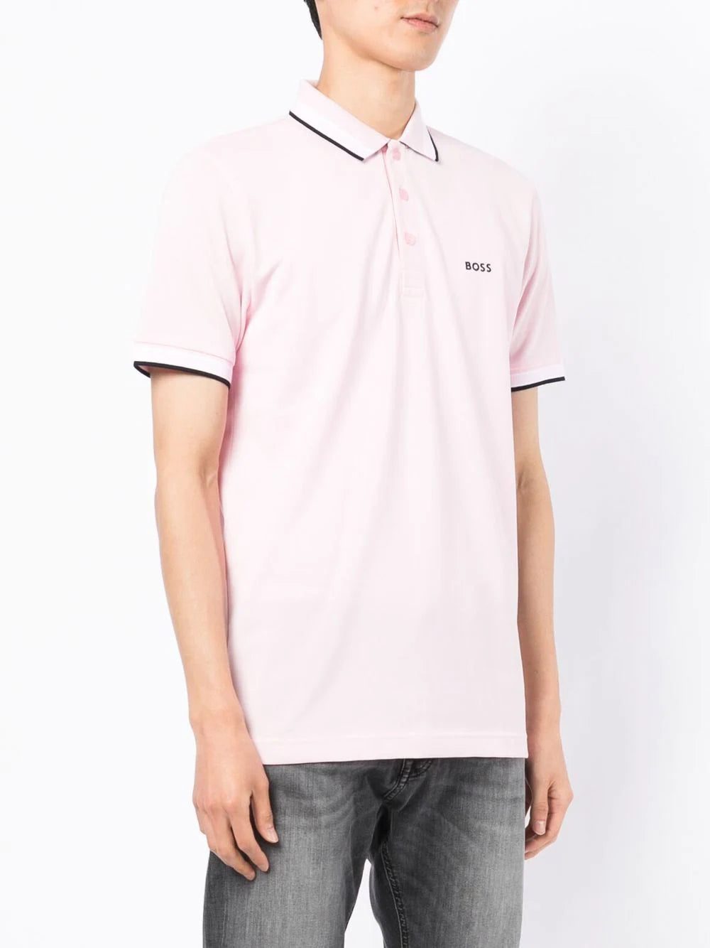 BOSS logo-embroidered polo shirt - Image 3