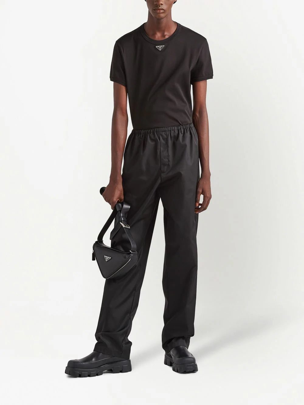 Prada triangle-logo cotton T-shirt - Image 2