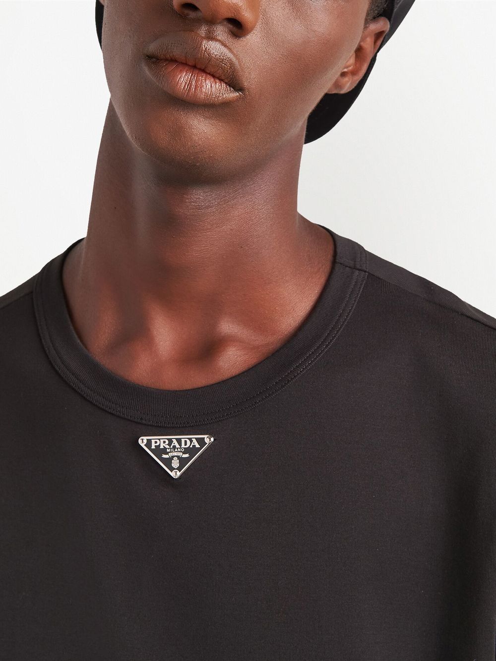 Prada triangle-logo cotton T-shirt - Image 4