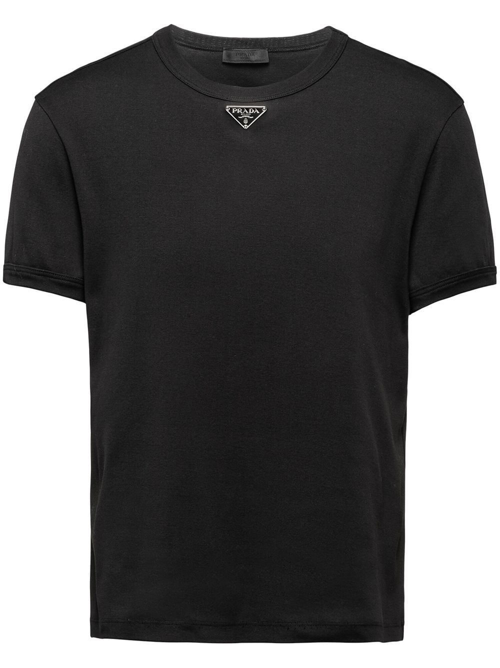 Prada triangle-logo cotton T-shirt