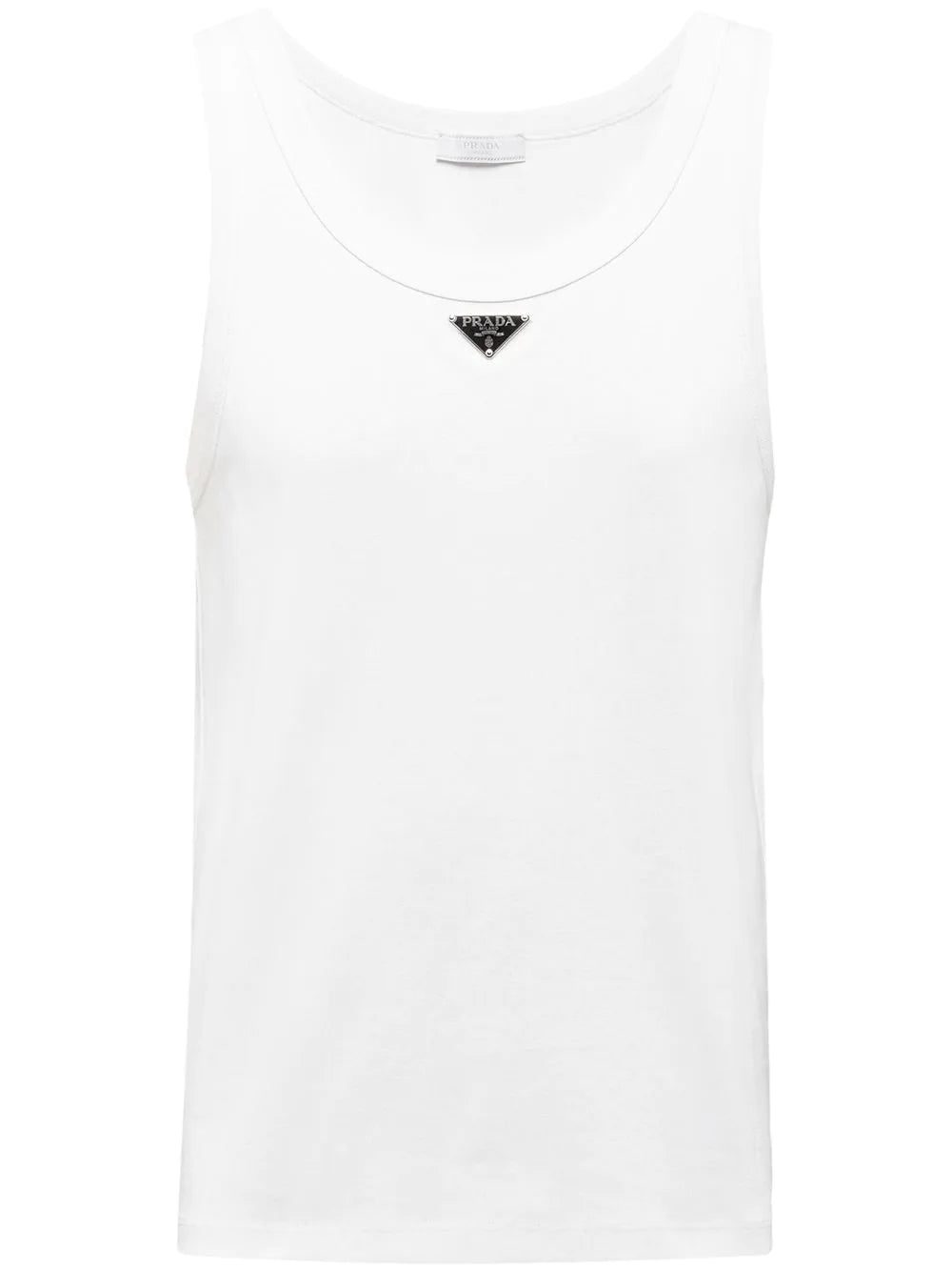 Prada logo plaque tank top