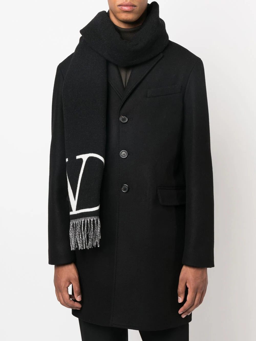 Valentino Garavani VLogo fringed scarf - Image 2