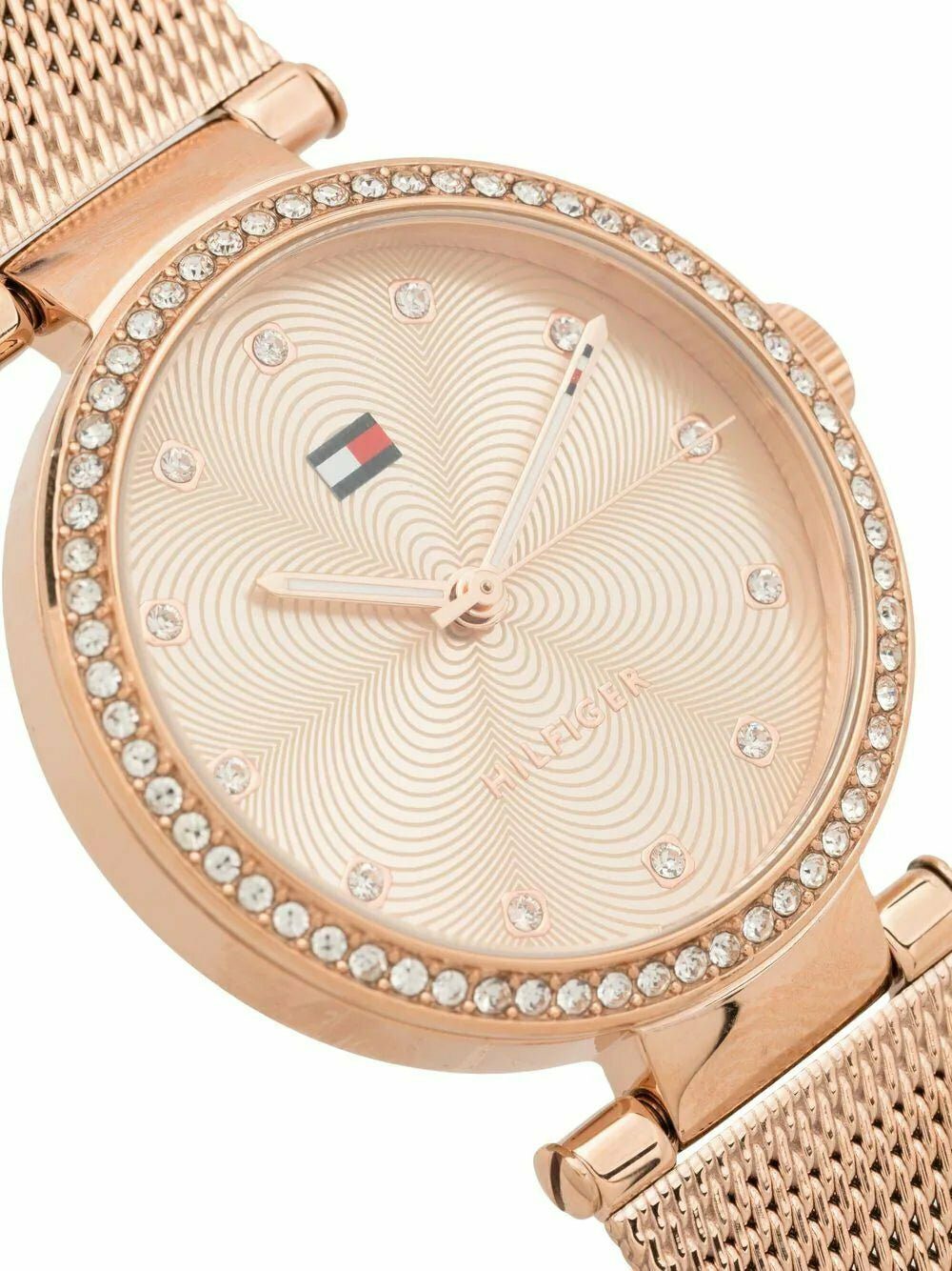 Tommy Hilfiger crystal embellished round watch - Image 3