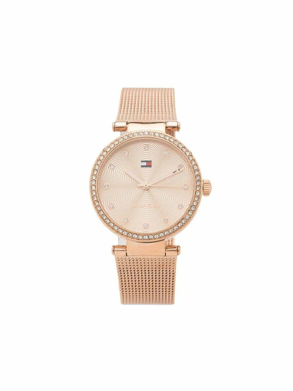 Tommy Hilfiger crystal embellished round watch