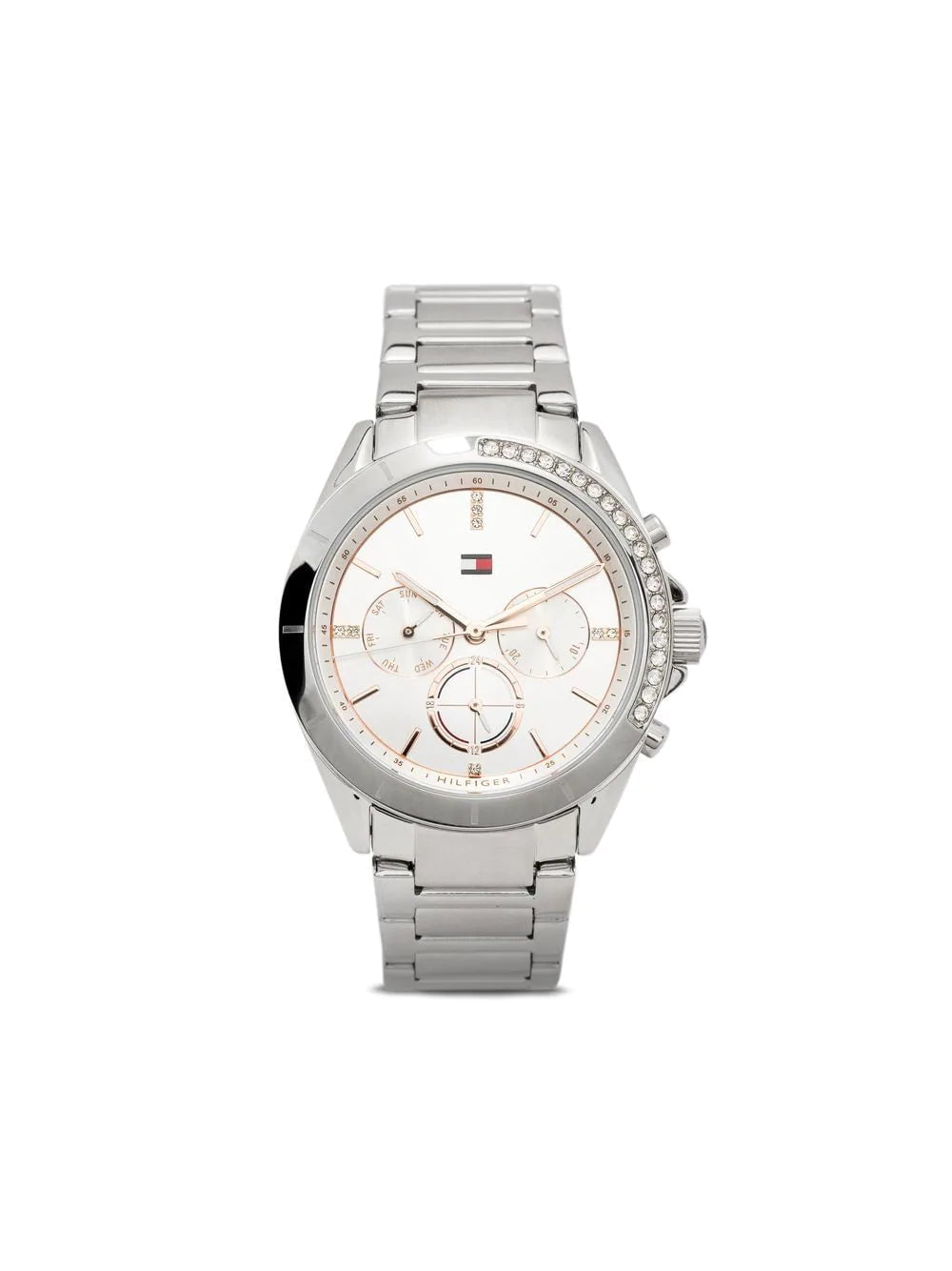 Tommy Hilfiger round mesh-strap watch