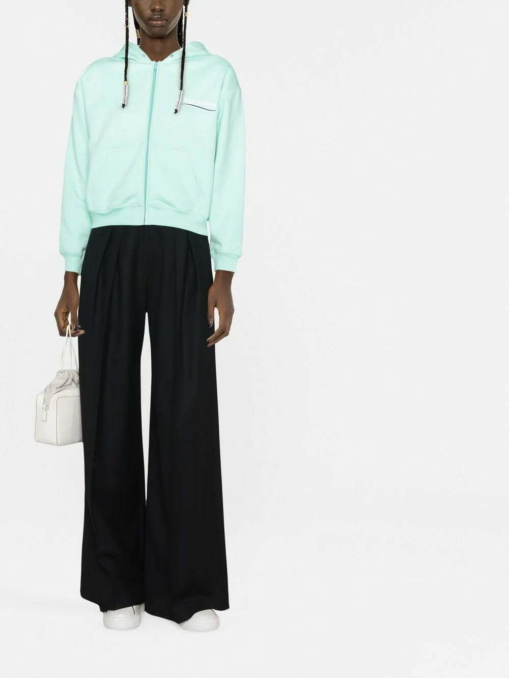 Balenciaga logo-print cotton hoodie - Image 2