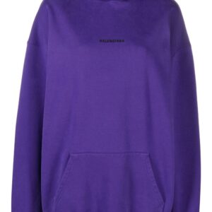 Balenciaga  embroidered-logo oversized hoodie