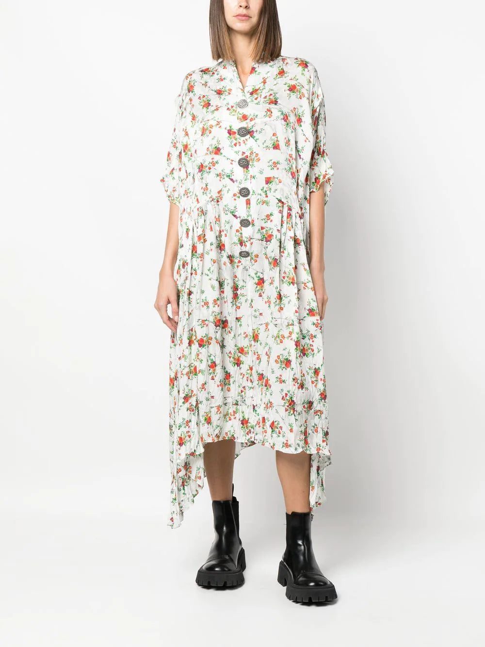 Balenciaga floral-print midi dress - Image 2