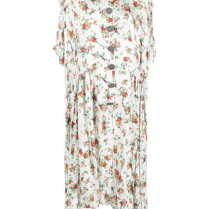 Balenciaga  floral-print midi dress