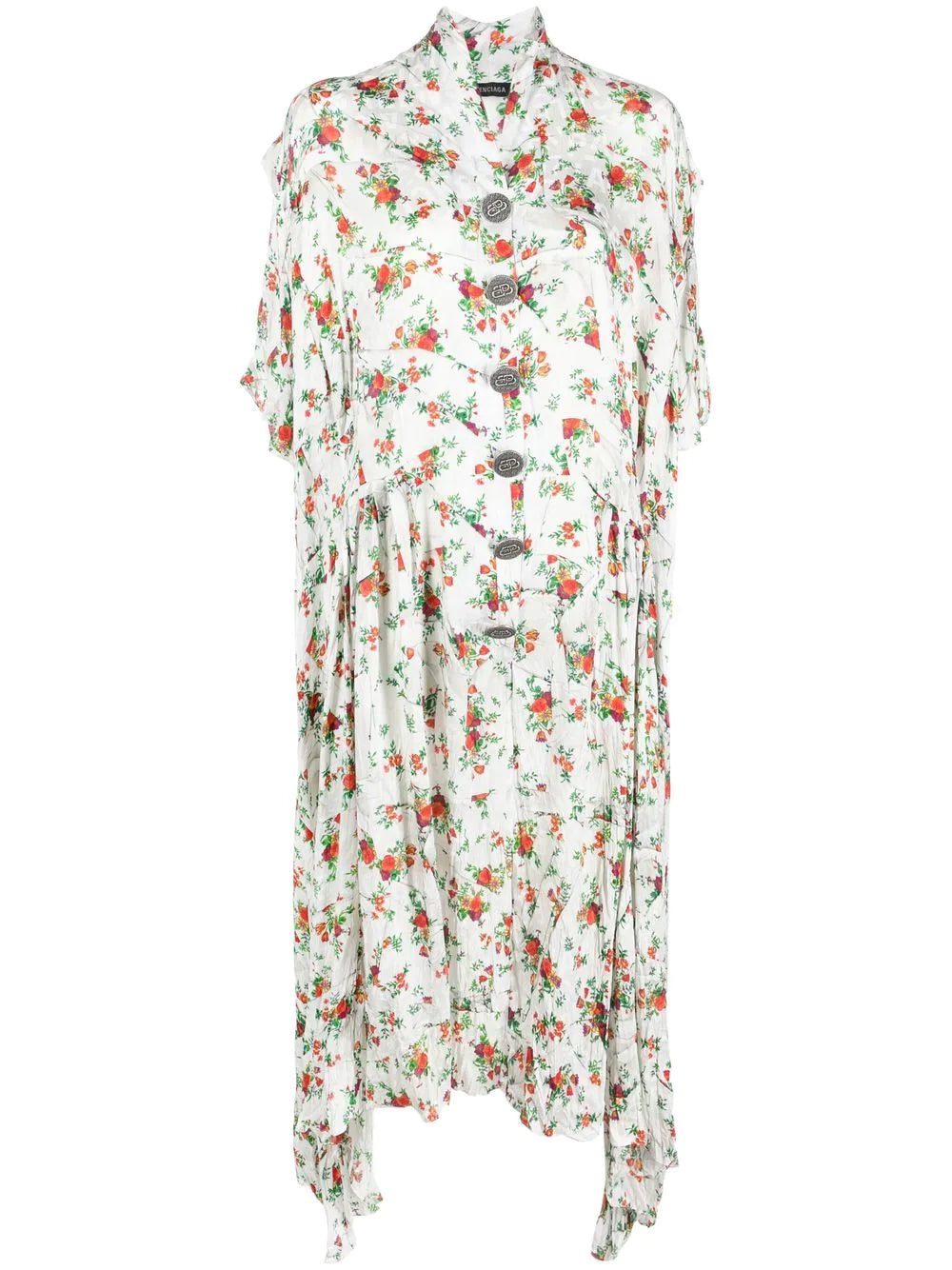 Balenciaga floral-print midi dress
