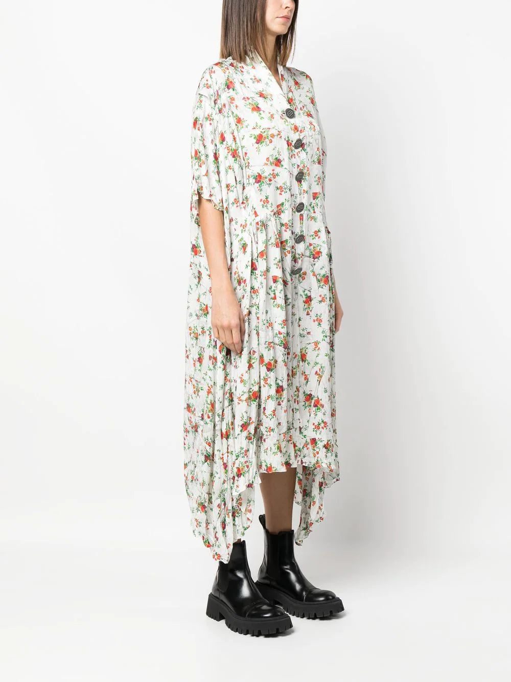 Balenciaga floral-print midi dress - Image 3
