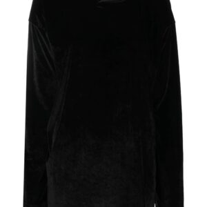 Balenciaga  velvet-effect long-sleeved hoodie