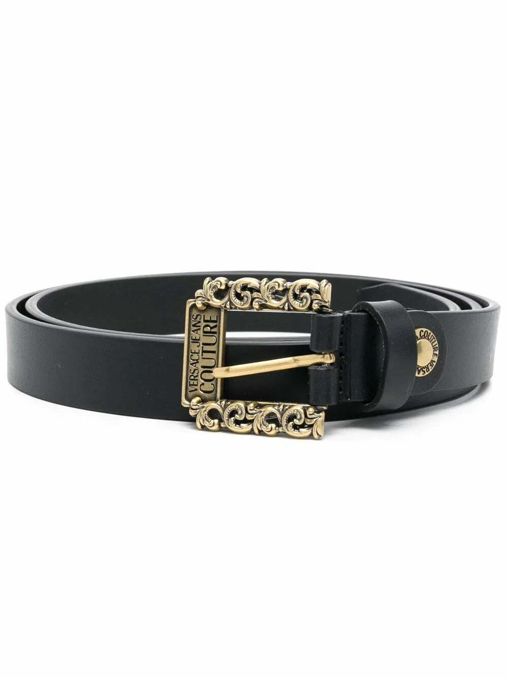 Versace leather baroque-buckle belt