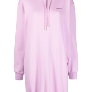 Off-White logo-print hooded dress