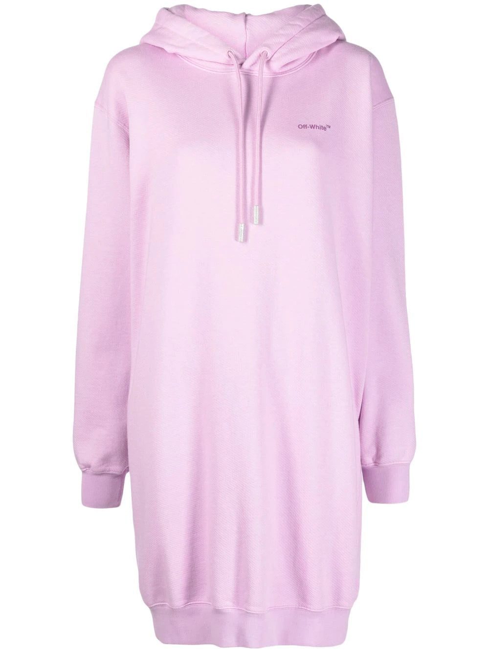 Off-White logo-print hooded dress