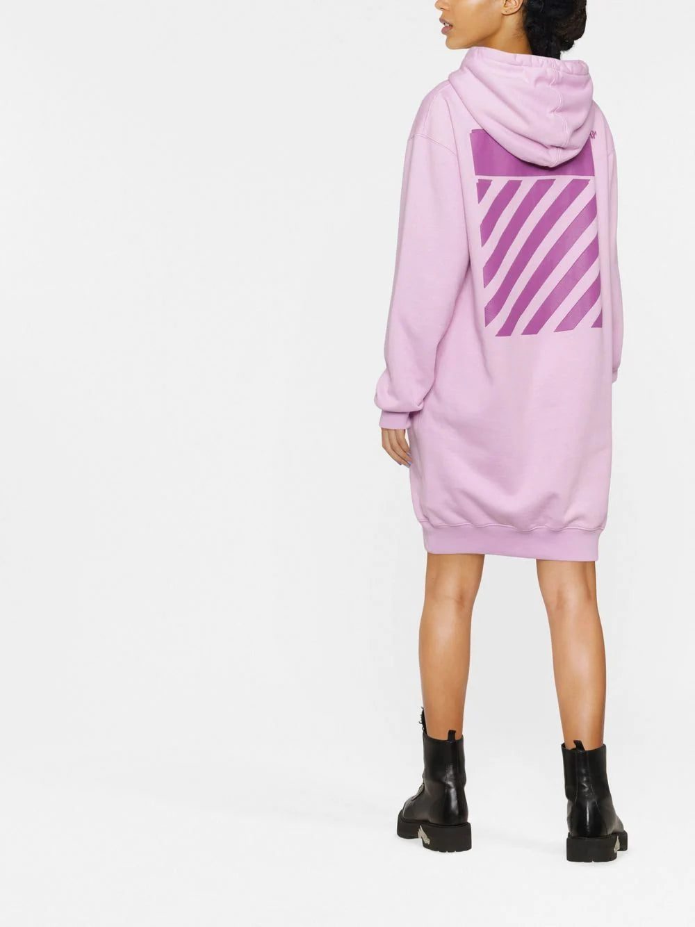 Off-White logo-print hooded dress - Image 4
