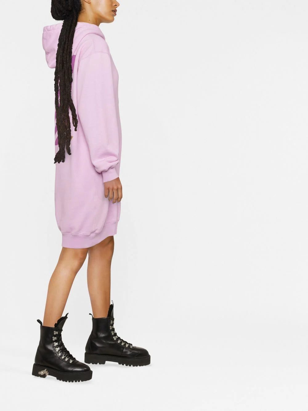 Off-White logo-print hooded dress - Image 3