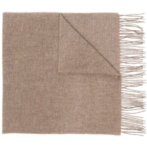 Moschino  logo-print fringed scarf