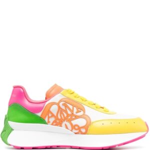 Alexander McQueen colour-block flatform sneakers