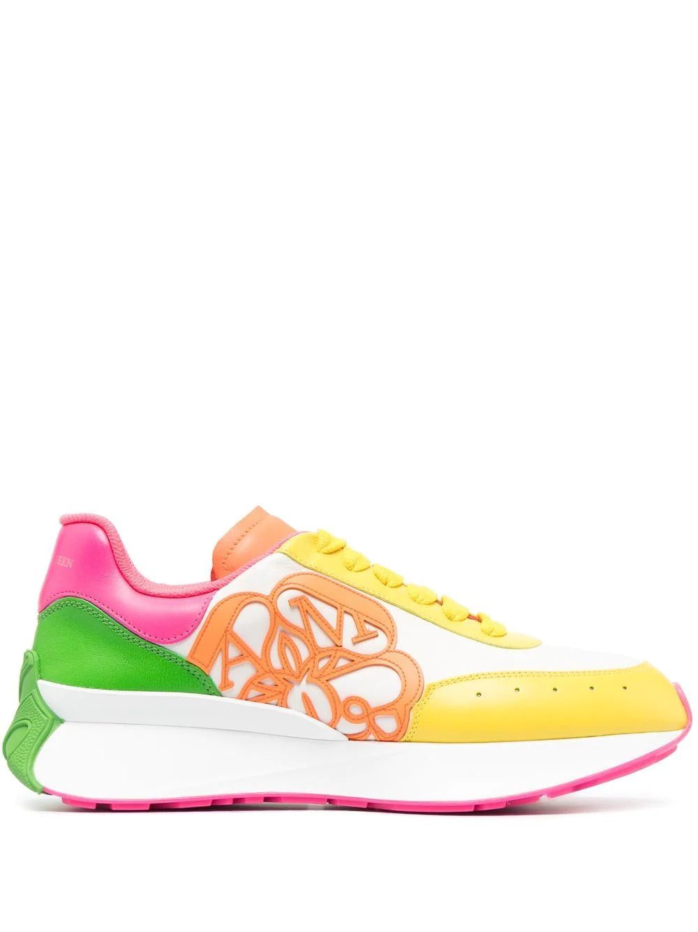 Alexander McQueen colour-block flatform sneakers