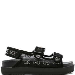 Gucci  GG crystal-embellished mesh sandals