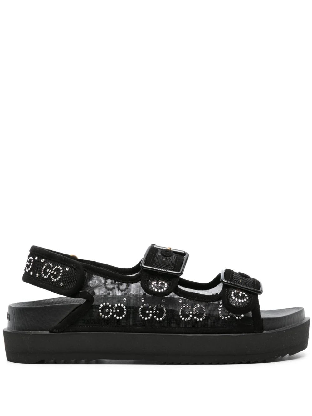 Gucci GG crystal-embellished mesh sandals
