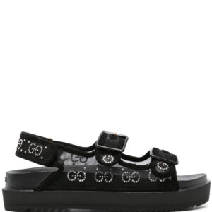 Gucci  GG crystal-embellished mesh sandals
